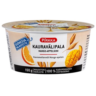 Pirkka kauravälipala mango-appelsiini 150g kalorit ja ravintosisältö - 81 kcal