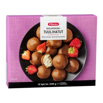 Pirkka suolakinuskituulihatut 12kpl/200g pakaste kalorit ja ravintosisältö - 404 kcal