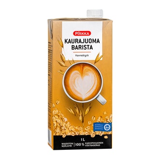 Pirkka kaurajuoma barista 1l UHT kalorit ja ravintosisältö