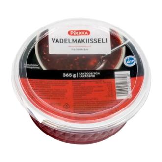 Pirkka vadelmakiisseli 365g kalorit ja ravintosisältö - 84 kcal