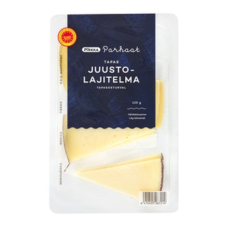 Pirkka Parhaat Tapasjuustolajitelma 125g kalorit ja ravintosisältö - 415 kcal