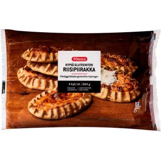 Pirkka gluteeniton riisipiirakka 6kpl/360g pakaste laktoositon