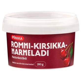 Pirkka paistonkestävä rommi-kirsikkamarmeladi 280g kalorit ja ravintosisältö - 192 kcal