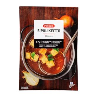 Pirkka sipulikeittoaines 57g kalorit ja ravintosisältö - 293 kcal