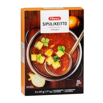 Pirkka sipulikeittoaines 3x57g kalorit ja ravintosisältö - 293 kcal