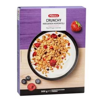 Pirkka Crunchy Marjainen muromysli 500g kalorit ja ravintosisältö - 435 kcal