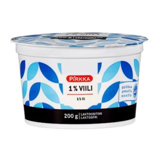 Pirkka 1% viili 200g laktoositon