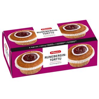 Pirkka gluteeniton Runebergintorttu 2kpl/160g pakaste kalorit ja ravintosisältö - 502 kcal