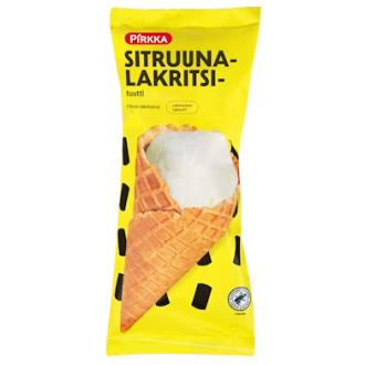 Pirkka sitruuna-lakritsituutti 100g laktoositon kalorit ja ravintosisältö - 261 kcal