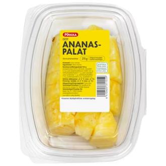 Pirkka isot ananaspalat 270g kalorit ja ravintosisältö - 56 kcal