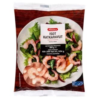 Pirkka isot katkaravut 100-200 kpl / 180g kuorittu MSC pakaste