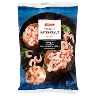 Pirkka pienet katkaravut 350-500 kpl / 350g kuorittu MSC pakaste