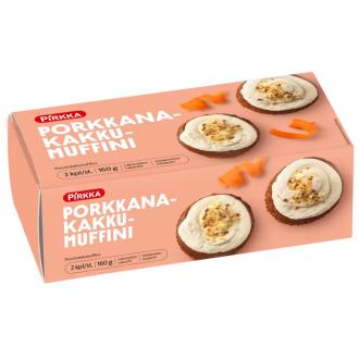 Pirkka gluteeniton porkkanakakkumuffini 2kpl/160g pakaste kalorit ja ravintosisältö - 390 kcal