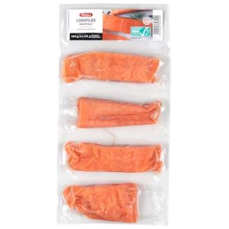 Pirkka lohifilee annospalat 4x125g ASC pakaste kalorit ja ravintosisältö - 197 kcal