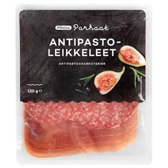 Pirkka Parhaat antipastoleikkeleet 120g kalorit ja ravintosisältö - 301 kcal