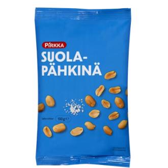 Pirkka suolapähkinät 150g kalorit ja ravintosisältö - 598 kcal