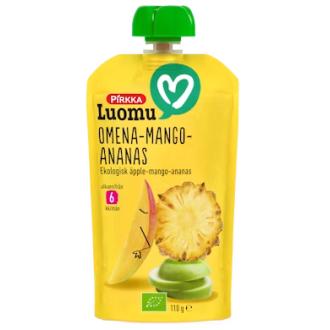 Pirkka Luomu omena-mango-ananassose lapsille alkaen 6 kk 110g