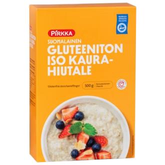 Pirkka gluteeniton iso kaurahiutale 500 g kalorit ja ravintosisältö - 370 kcal