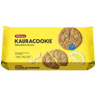 Pirkka sitruuna-valkosuklaa kauracookie 140g gluteeniton kalorit ja ravintosisältö - 495 kcal