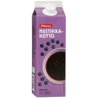 Pirkka mustikkakeitto 1l kalorit ja ravintosisältö - 38 kcal