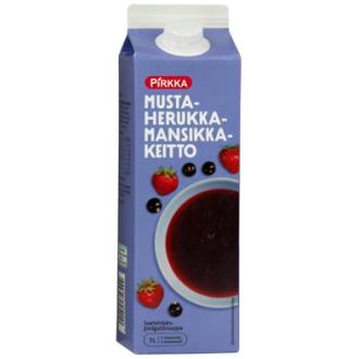 Pirkka mustaherukka-mansikkakeitto 1l kalorit ja ravintosisältö - 38 kcal