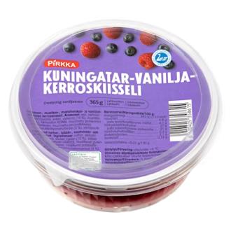 Pirkka kuningatar-vanilja kerroskiisseli 365g kalorit ja ravintosisältö - 110 kcal