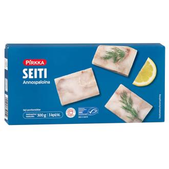 Pirkka seiti annospaloina 300g/3kpl MSC pakaste kalorit ja ravintosisältö - 51 kcal
