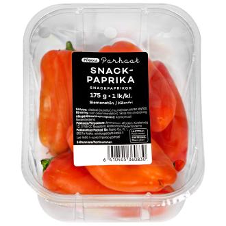 Pirkka Parhaat snack paprika siemenetön 175g kalorit ja ravintosisältö - 24 kcal