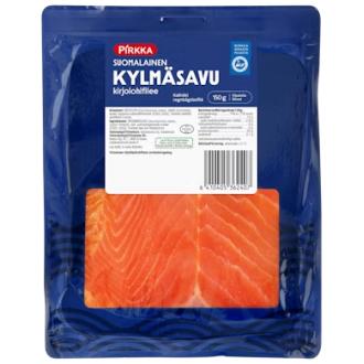 Pirkka suomalainen kylmäsavustettu kirjolohifilee 150g viipaloitu