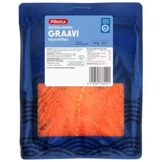 Pirkka suomalainen graavikirjolohifilee 150g viipaloitu