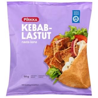 Pirkka nauta-kana kebablastu 350g pakaste kalorit ja ravintosisältö - 203 kcal