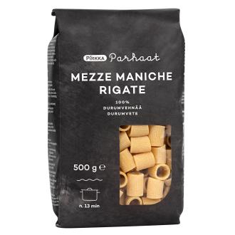 Pirkka Parhaat Mezze maniche rigate 500g kalorit ja ravintosisältö - 353 kcal