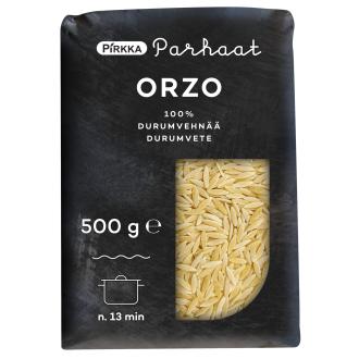 Pirkka Parhaat Orzo durumvehnä pasta 500g kalorit ja ravintosisältö - 353 kcal