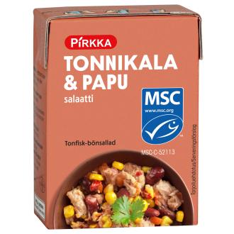 Pirkka tonnikala-papu salaatti 160g MSC kalorit ja ravintosisältö - 163 kcal