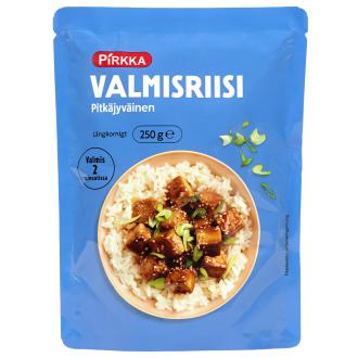 Pirkka valmisriisi pitkäjyväinen 250g kalorit ja ravintosisältö - 145 kcal