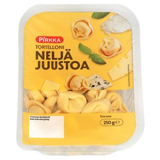 Pirkka tortelloni 250g neljä juustoa kalorit ja ravintosisältö - 285 kcal