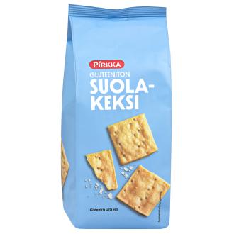 Pirkka suolakeksi 100g gluteeniton kalorit ja ravintosisältö - 395 kcal