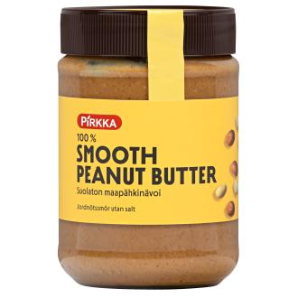 Pirkka 100% Smooth Peanut Butter maapähkinävoi 350g kalorit ja ravintosisältö - 619 kcal
