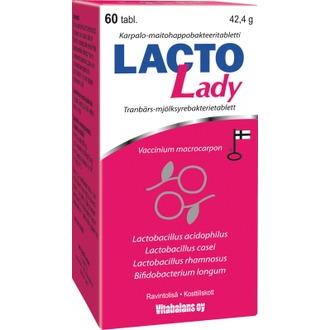 Lacto Lady 60 Tabl., Karpalo-Maitohappobakteerivalmiste, Vitabalans