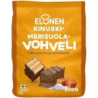 Elonen kinuski-merisuolavohveli maitosuklaavohveli kinuski-merisuola makuisella täytteellä 200g kalorit ja ravintosisältö