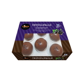 Elonen tryffelipallo mustaherukkatäytteellä 6kpl/180g kalorit ja ravintosisältö