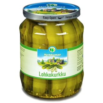Herkkumaa Lohkokurkku 670g/360g kalorit ja ravintosisältö - 35 kcal