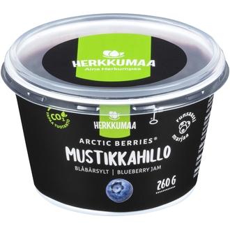 Herkkumaa Arctic Berries Mustikkahillo 260g kalorit ja ravintosisältö - 194 kcal
