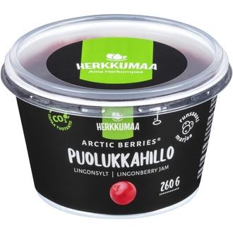 Herkkumaa Arctic Berries Puolukkahillo 260g kalorit ja ravintosisältö