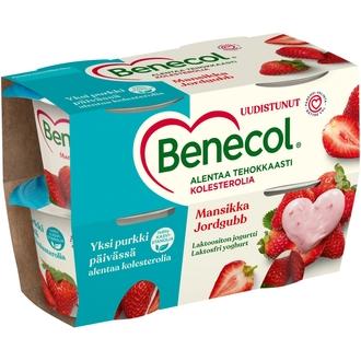 Benecol 4x115g mansikkajogurtti kalorit ja ravintosisältö