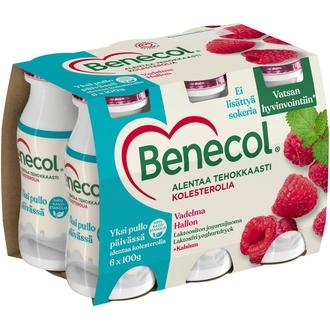 Benecol 6x100g vadelma jogurttijuoma kalorit ja ravintosisältö