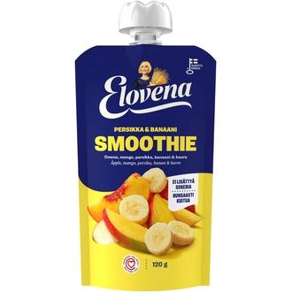 Elovena 120g persikka & banaani smoothie kalorit ja ravintosisältö