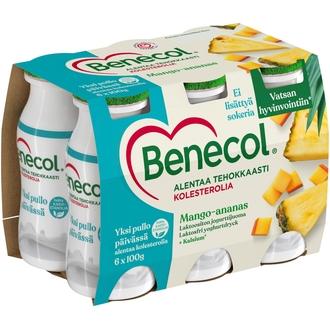 Benecol 6x100g mango & ananas jogurttijuoma kalorit ja ravintosisältö
