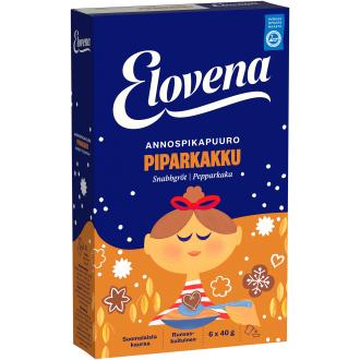 Elovena piparkakunmakuinen annospikapuuro 6x40g kalorit ja ravintosisältö - 367 kcal