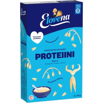 Elovena proteiini kaura annospikapuuro 5x35g kalorit ja ravintosisältö - 376 kcal